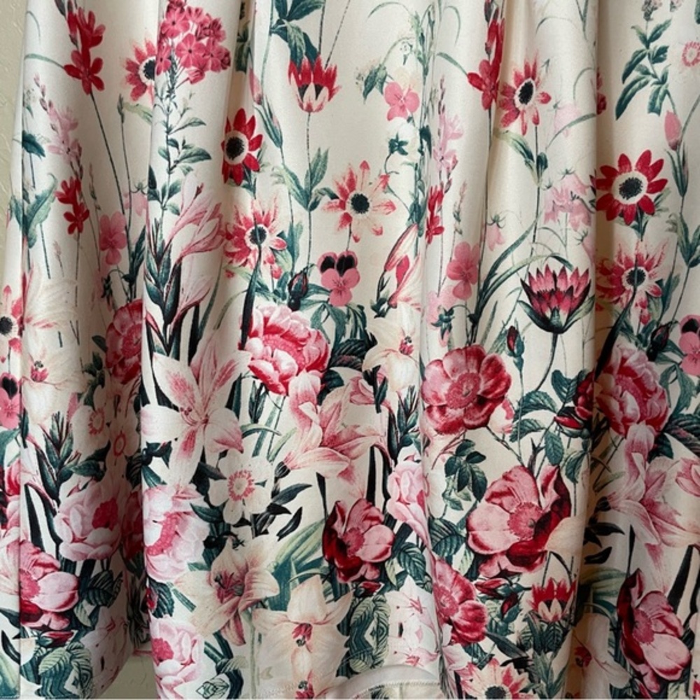 Kut From The Kloth Lana Fit & Flare Dress Size‎ 6 Womans Ivory Floral Sleeveless - Picture 3 of 7